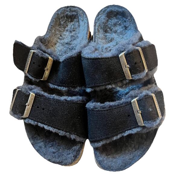 Women's Birkenstock Arizona Shearling Lined Sandal Size 7 - Picture 1 of 8